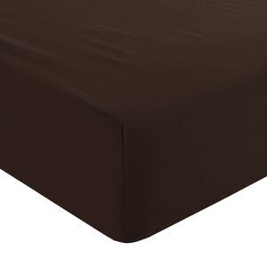 Microfiber Fitted Sheet Mattress Protector Solid Bed Cover Twin Dark Brown